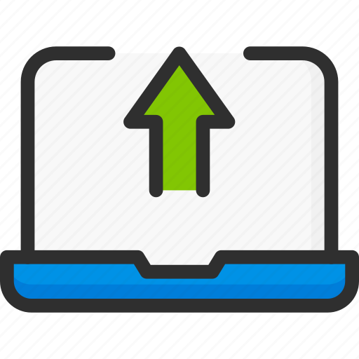 Arrow, laptop, sync, synchronization, upload icon - Download on Iconfinder