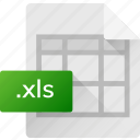 excel, extension, file, format, system file, xls