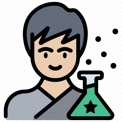 Researcher, test, science, discover, chemical, potion, drug development icon - Download on Iconfinder