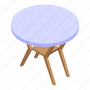 dinning, table, isometric
