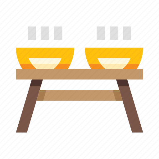 Table, furniture, tableware, plates, food, kitchen, dining icon - Download on Iconfinder