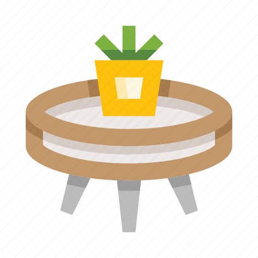 Table, furniture, vase, flower, plant, coffee, flowerpot icon - Download on Iconfinder