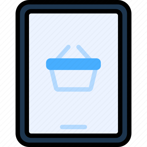 Cart, basket, shopping, checkout, market, shop, tablet icon - Download on Iconfinder
