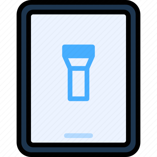 Flashlight, mode, light, bright, beam, tablet, device icon - Download on Iconfinder