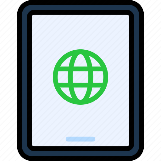 Internet, connection, globe, network, web, tablet, device icon - Download on Iconfinder