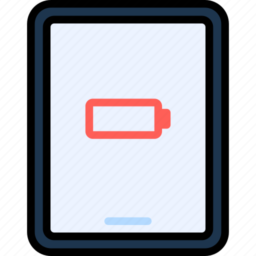 Low battery, power, empty, energy, cell, tablet, device icon - Download on Iconfinder