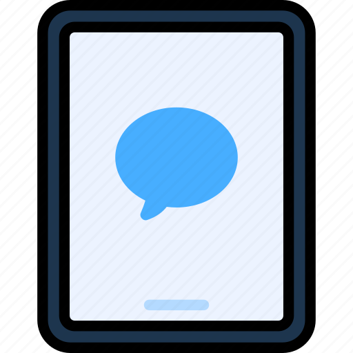 Message, speech bubble, text, speech, talk, tablet, device icon - Download on Iconfinder