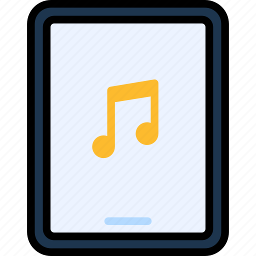 Music, note, sound, melody, tablet, device, gadget icon - Download on Iconfinder