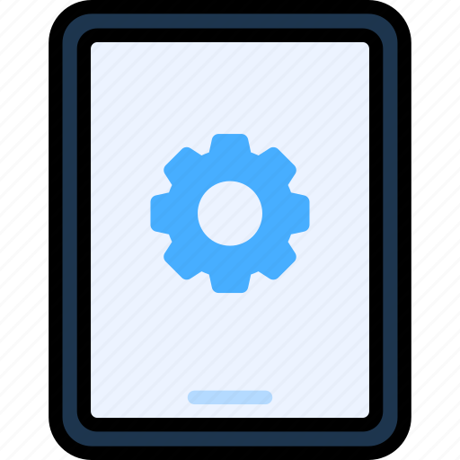 Setting, gear, equipment, tablet, device, gadget, electronics icon - Download on Iconfinder