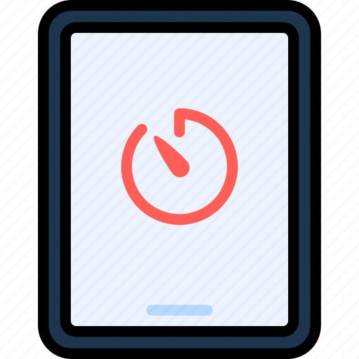 Timer, time, stopwatch, countdown, tablet, device, gadget icon - Download on Iconfinder