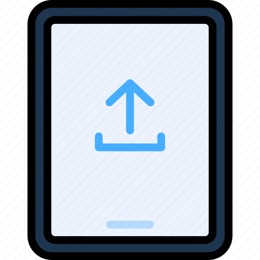 Upload, arrow, up, transfer, send, tablet, device icon - Download on Iconfinder