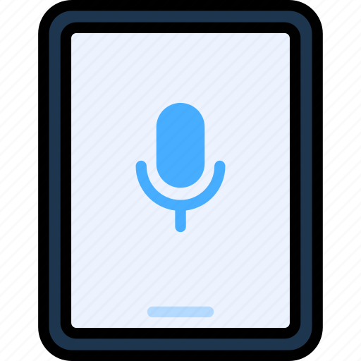 Voice, microphone, mic, audio, record, tablet, device icon - Download on Iconfinder