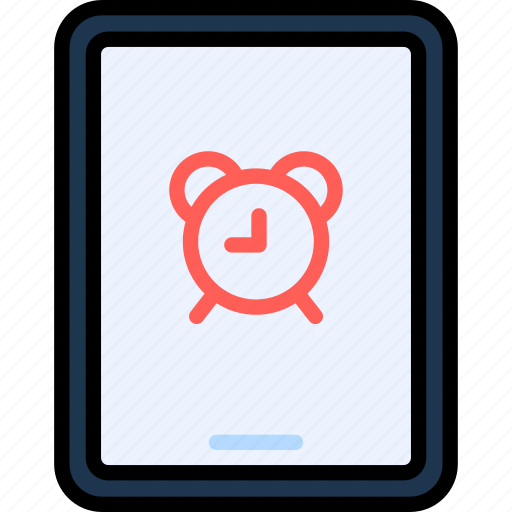 Alarm, clock, time, alert, tablet, device, gadget icon - Download on Iconfinder