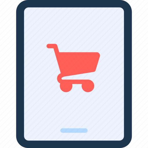 Cart, shopping, checkout, market, shop, tablet, device icon - Download on Iconfinder