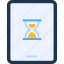 countdown, hourglass, time, management, sandglass, clock, tablet 