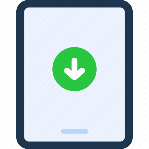 Download, transfer, data, arrow, down, tablet, device icon - Download on Iconfinder