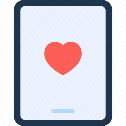 Favorite, heart, like, love, rating, tablet, gadget icon - Download on Iconfinder