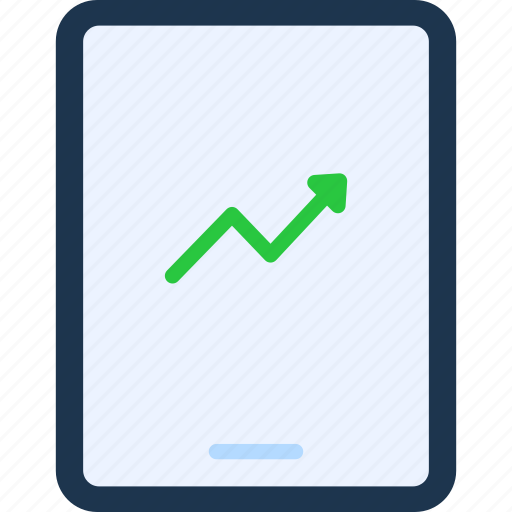 Graph, up, arrow, point, data, information, tablet icon - Download on Iconfinder
