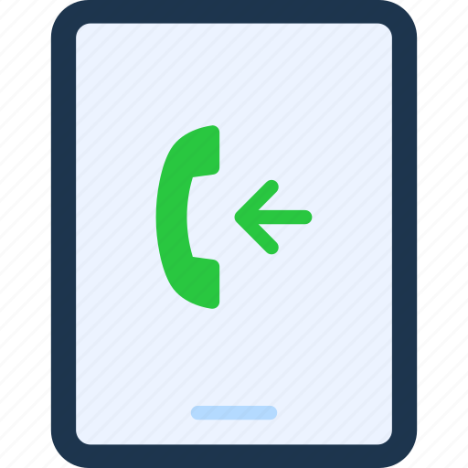 Incoming call, call, mobile, contacts, phone, arrow, tablet icon - Download on Iconfinder