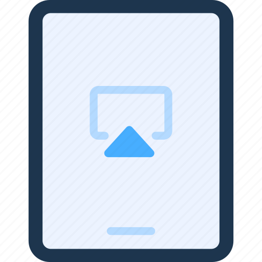 Screen mirroring, play, screen, video, stream, mirror, tablet icon - Download on Iconfinder