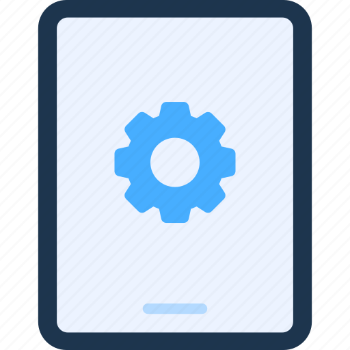 Setting, gear, equipment, tablet, device, gadget, electronics icon - Download on Iconfinder