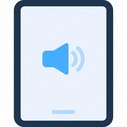 Sound on, up, volume, speaker, plus, tablet, device icon - Download on Iconfinder