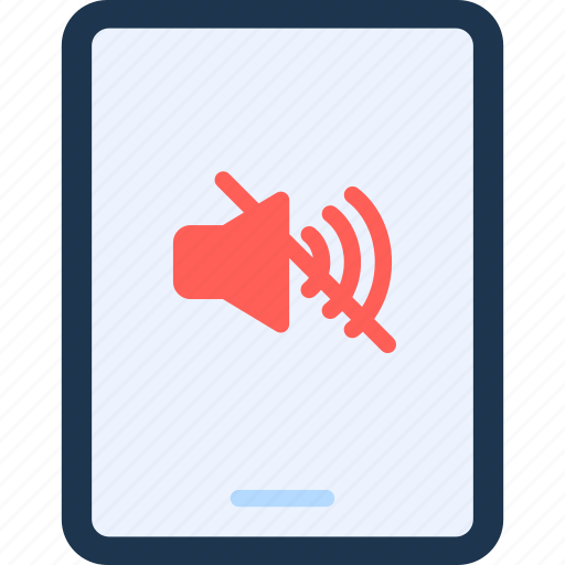 Sound off, silent, volume, speaker, mute, tablet, device icon - Download on Iconfinder