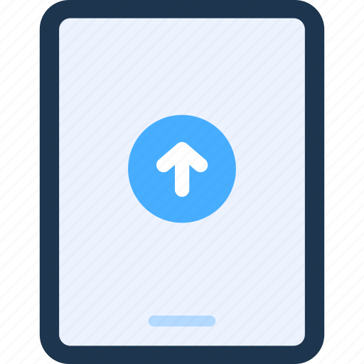 Upload, arrow, up, transfer, send, tablet, device icon - Download on Iconfinder