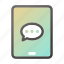 bubble, chat, computer, message, mobile, phone, tablet 