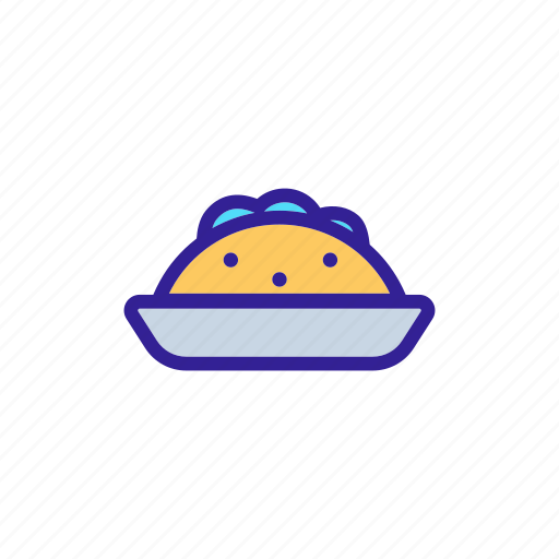 Contour, food, linear, taco, web icon - Download on Iconfinder