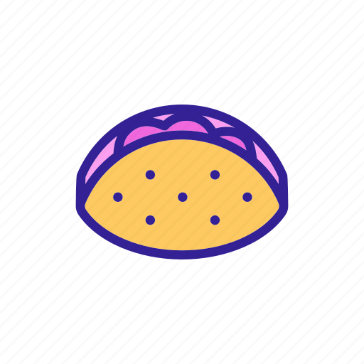 Contour, cooking, food, linear, taco, web icon - Download on Iconfinder