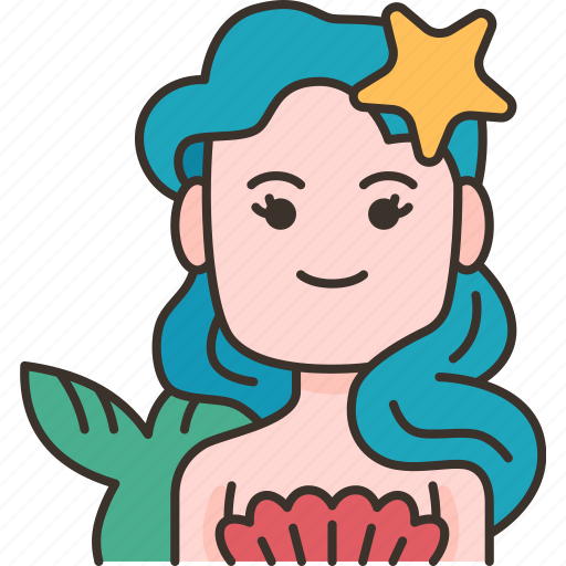 Mermaid, girl, ocean, mythology, beautiful icon - Download on Iconfinder