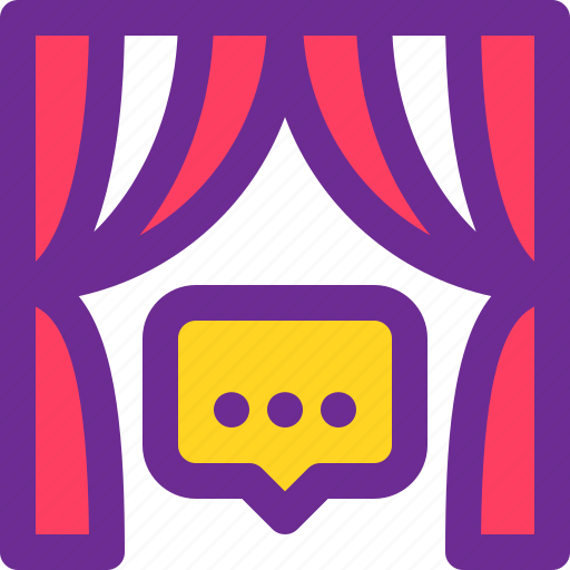Chat, curtain, show, stage, talk icon - Download on Iconfinder