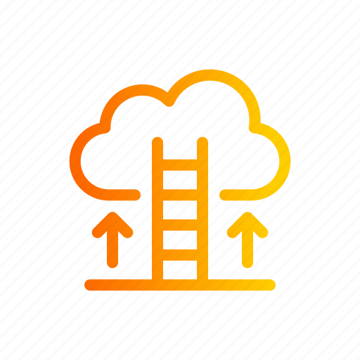 Career, path, promotion, arrow, up, ladder, cloud icon - Download on Iconfinder