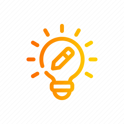 Idea, innovation, lightbulb, project, edit icon - Download on Iconfinder