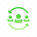 human, resources, people, circular, arrows, team, project