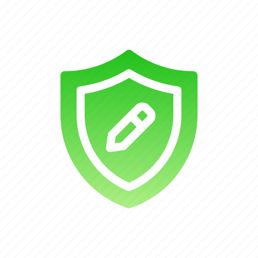 Shield, defense, pencil, edit, security icon - Download on Iconfinder