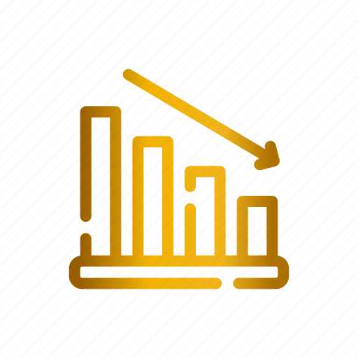 Loss, decrease, crisis, recession, bar, chart icon - Download on Iconfinder