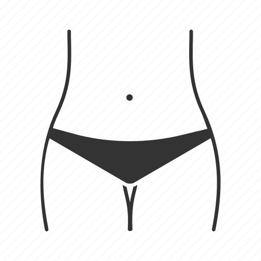 Abdomen, bikini zone, body, female, hips, piercing, underwear icon - Download on Iconfinder