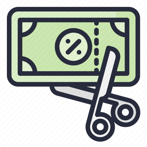 Money, cut, scissor, percentage, cutting icon - Download on Iconfinder