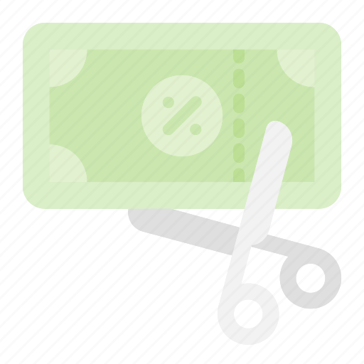 Money, cut, scissor, percentage, cutting icon - Download on Iconfinder