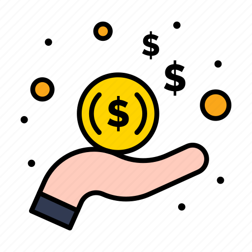 Dollar, hand, income, money icon - Download on Iconfinder