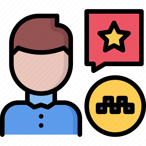 Client, male, star, review, taxi, driver icon - Download on Iconfinder