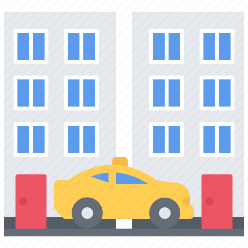 Car, transport, road, house, building, city, taxi icon - Download on Iconfinder