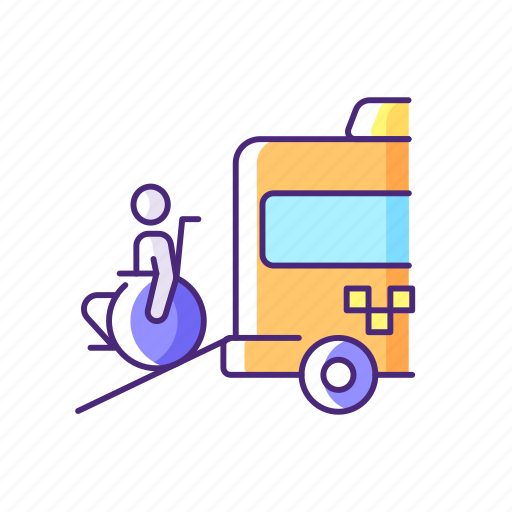 Wheelchair, van, transportation, taxi icon - Download on Iconfinder