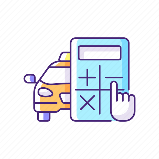 Taxi service, calculating, payment, cost icon - Download on Iconfinder