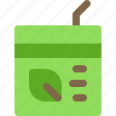 box, drink, packaging, straw, tea