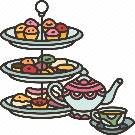 Tea, set, high, afternoon, relax icon - Download on Iconfinder