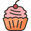 cupcake, dessert, baked, confectionery, food