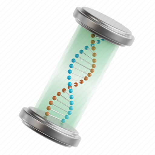 Biology, science, tube, cells, dna, genetics, organisms 3D illustration - Download on Iconfinder